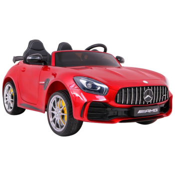 Mercedes-Benz GT R dla dzieci Lakier Czerwony + Napęd 4x4 + Nawiew powietrza + Pilot + EVA + MP3 LED